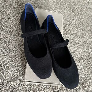 Rothy’s The Square Mary Jane Flats Black Size 8